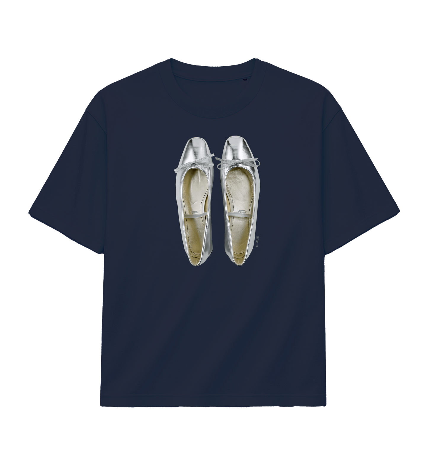 French Navy Printed T-shirt Front