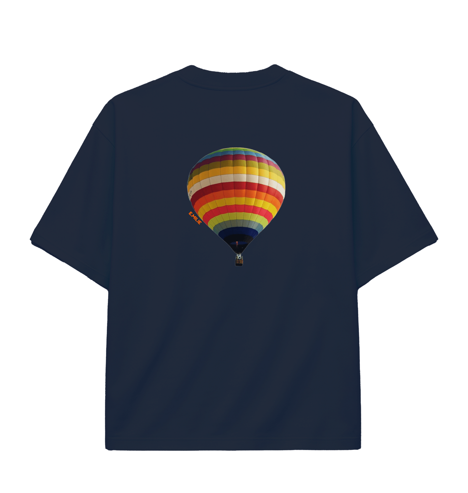 French Navy Printed T-shirt Back