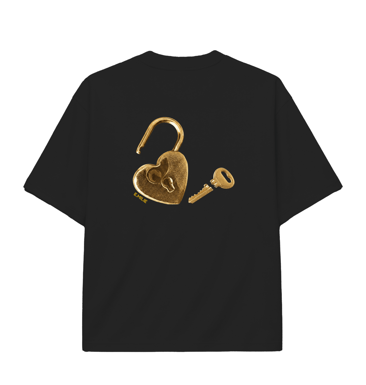 Black Printed T-shirt Back