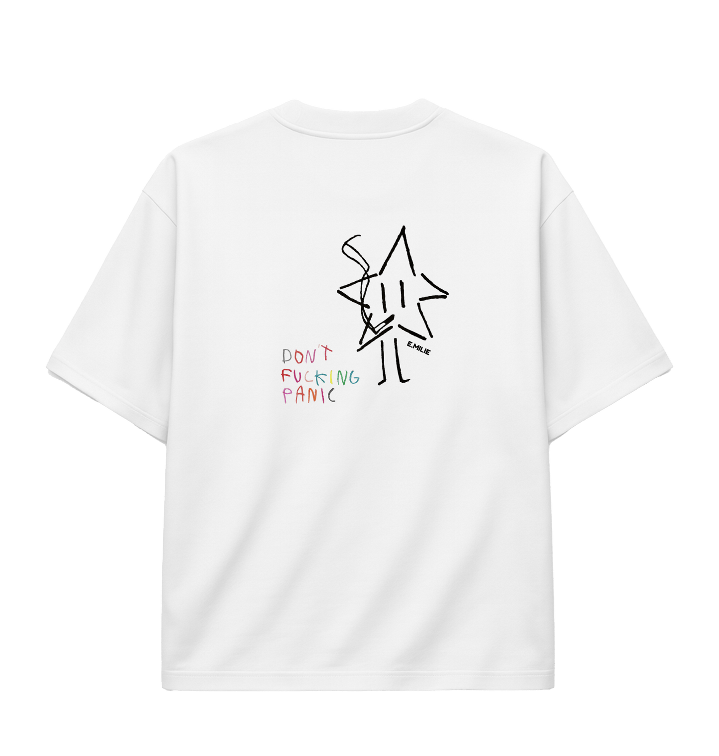 White Printed T-shirt Back