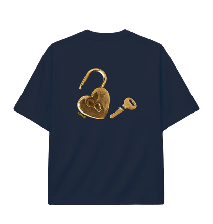 French Navy Printed T-shirt Back